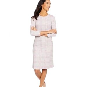 J. McLaughlin Sophia Printed Catalina Cloth Sheath Dress Size Small Pink Tan